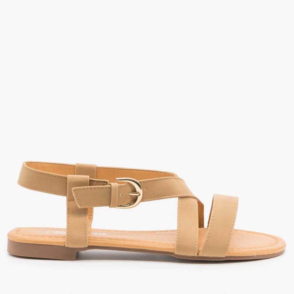 Weeboo Women Perfect Cushioned Everyday Open Toe Summer Sandals- Taupe - Size 10